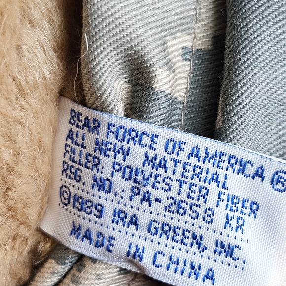 Bear Force of America 21" USAF Air Force Military Teddy Bear 1989 Ira Green Camo - Picture 11 of 11